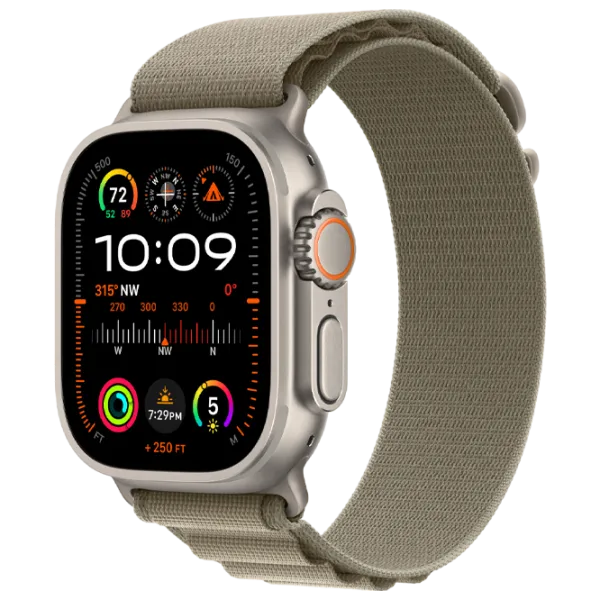 Умные часы Apple Watch Ultra 2 1.92"/ 49 мм/ Натуральный Титан - Оливковый альпийский/ MREX3RB/ A photo 1 Умные часы Apple Watch Ultra 2 1.92"/ 49 мм/ Натуральный Титан - Оливковый альпийский/ MREX3RB/ A photo 1