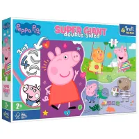 Пазл 2D Trefl Super Giant 3in1 Meet Happy Peppa 2+/ Количество деталей: 15