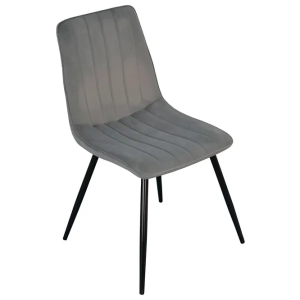 Scaun de bucătărie Evelin XR-154 B Velur/ Light Gray Black photo 1