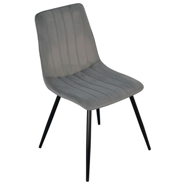 Scaun de bucătărie Evelin XR-154 B Velur/ Light Gray Black photo 1