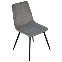 Кухонный стул Evelin XR-154 B Велюр/ Светло-серый Черный