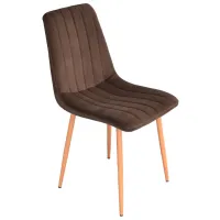 Кухонный стул Evelin XR-154 WO 16 Велюр/ Тёмно-коричневый Бежевый