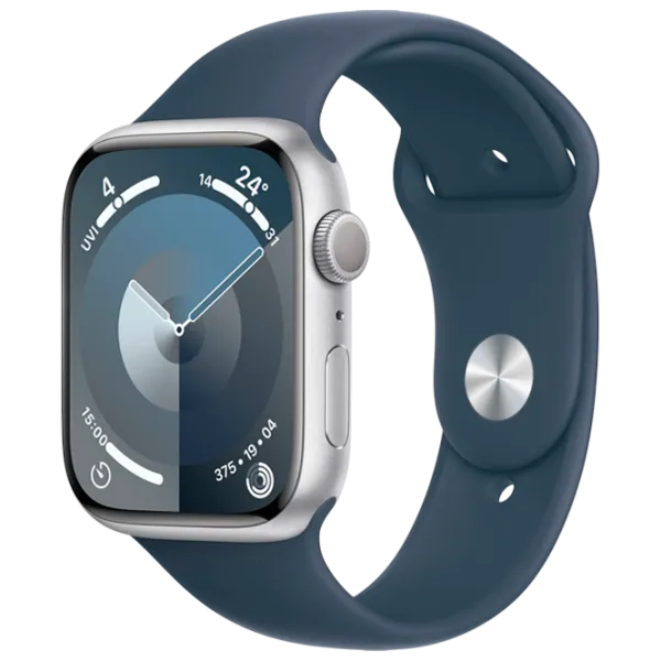 Ceas inteligent Apple Watch Series 9 1.9"/ 45 mm/ Silver - Storm Blue/ MR9D3QR/ A photo 1