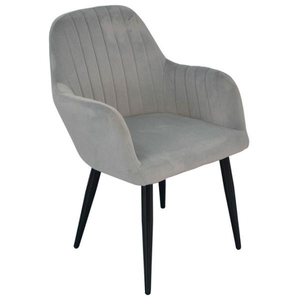 Кухонный стул Evelin LC-621 B 51 Велюр/ Светло-серый photo 1 Кухонный стул Evelin LC-621 B 51 Велюр/ Светло-серый photo 1