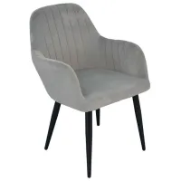 Кухонный стул Evelin LC-621 B 51 Велюр/ Светло-серый