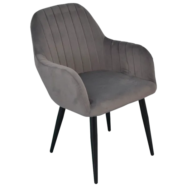 Scaun de bucătărie Evelin LC-621 B 57 Velur/ Dark Gray photo 1