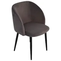 Кухонный стул Evelin LC-618 B 57 Велюр/ Тёмно-серый Черный