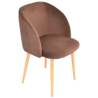 Кухонный стул Evelin LC-618 B 57 Велюр/ Тёмно-коричневый Бежевый