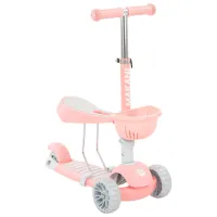 Детский трёхколёсный самокат Kikka Boo Bon Bon 3 in 1 (31006010094) 50 кг/ Розовый