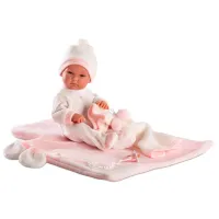 Păpușă Llorens Bimba Pijama Rosa Con Cambiador 63536  bebeluș / 3+