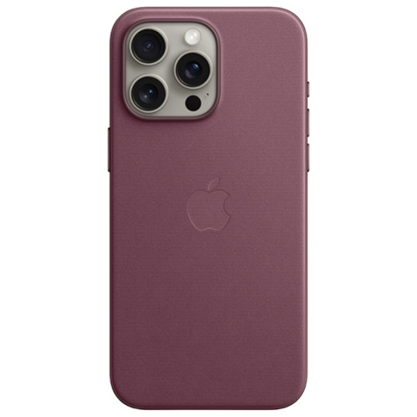 Husă pentru smartphone Apple iPhone 15 Pro Max Apple/ MagSafe Back/ FineWoven/ Mulberry Cherry photo 1 Husă pentru smartphone Apple iPhone 15 Pro Max Apple/ MagSafe Back/ FineWoven/ Mulberry Cherry photo 1