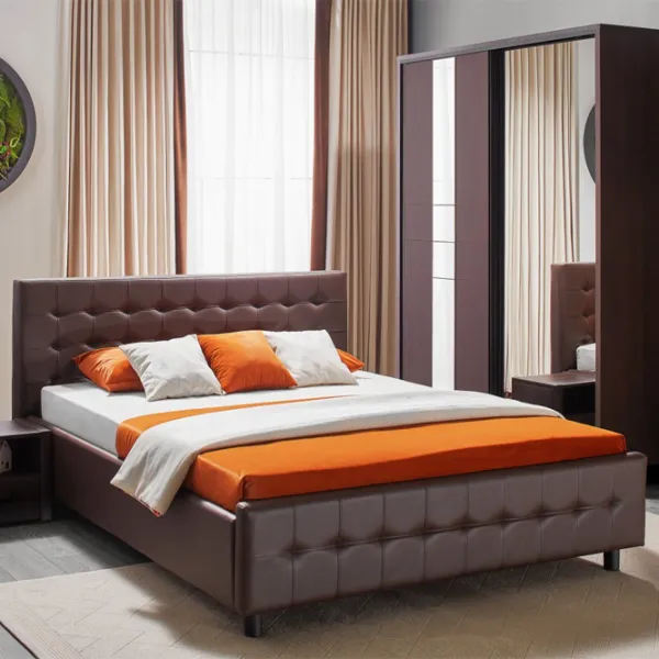 Кровать Ambianta Rio 140 x 200 см/ ЛДСП/ Maro photo 1 Кровать Ambianta Rio 140 x 200 см/ ЛДСП/ Maro photo 1