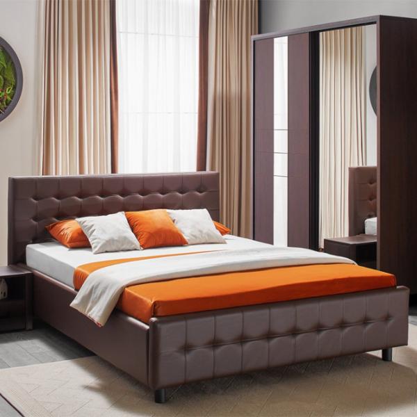 Кровать Ambianta Rio 180 x 200 см/ ЛДСП/ Maro photo 1 Кровать Ambianta Rio 180 x 200 см/ ЛДСП/ Maro photo 1