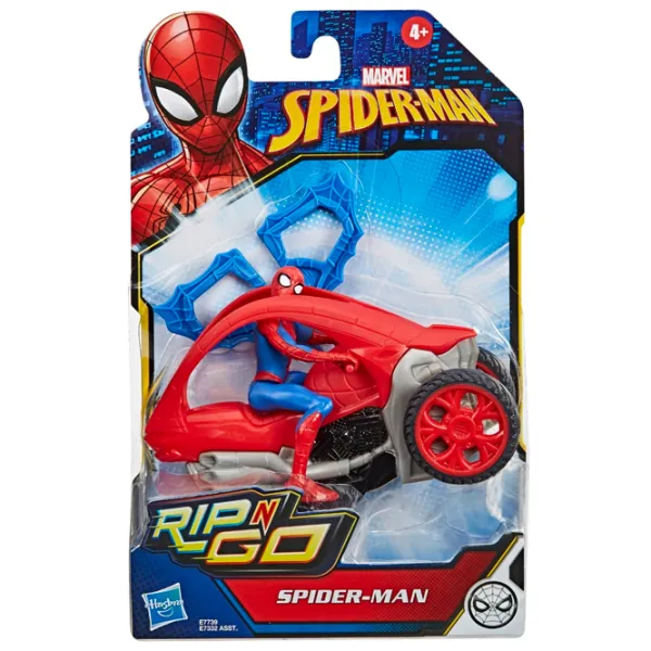 Машинка Hasbro Spider-Man Rip n Go E7332 Синий Красный photo 1 Машинка Hasbro Spider-Man Rip n Go E7332 Синий Красный photo 1