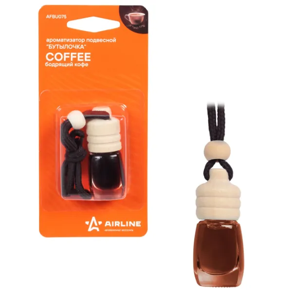 Ароматизатор для авто Airline Бутылочка Coffee/ 5 мл/ на решетке вентиляции, на зеркале photo 1