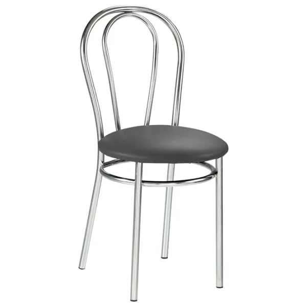 Scaun de bucătărie Nowy Styl Tulipan V-4 Piele artificială/ Black photo 1