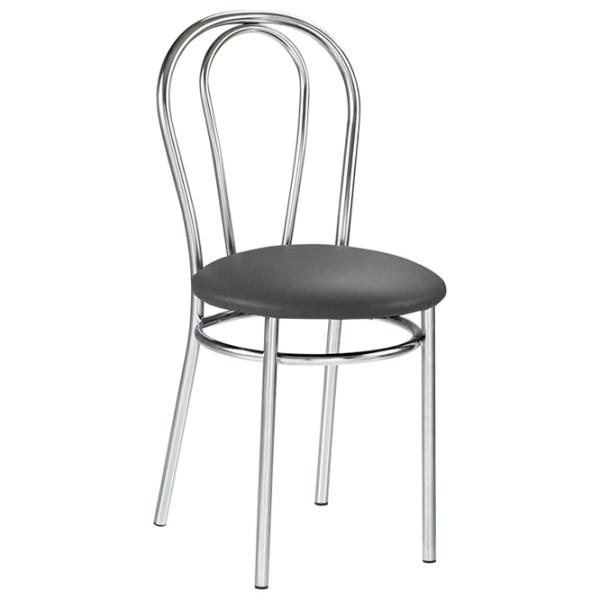 Scaun de bucătărie Nowy Styl Tulipan V-4 Piele artificială/ Black photo 1