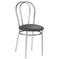 Scaun de bucătărie Nowy Styl Tulipan V-4 Piele artificială/ Black