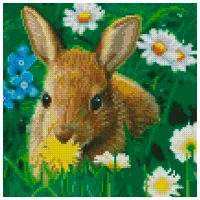 Картина по номерам Strateg Un iepure în flori CA-0032 30 x 30 см/ Вертикальная