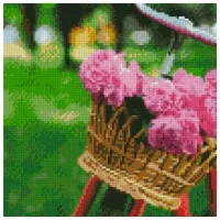 Pictură pe numere Strateg Flori într-un coș CA-0033 30 x 30 cm/ Verticală