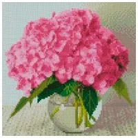 Pictură pe numere Strateg Hortensii într-o vază CA-0035 30 x 30 cm/ Verticală