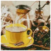 Pictură pe numere Strateg O ceașcă proaspătă de cafea CA-0037 30 x 30 cm/ Verticală