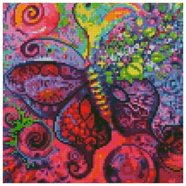 Картина по номерам Strateg Бабочка абстракция CA-0047 30 x 30 см/ Вертикальная photo 1