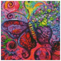 Картина по номерам Strateg Бабочка абстракция CA-0047 30 x 30 см/ Вертикальная