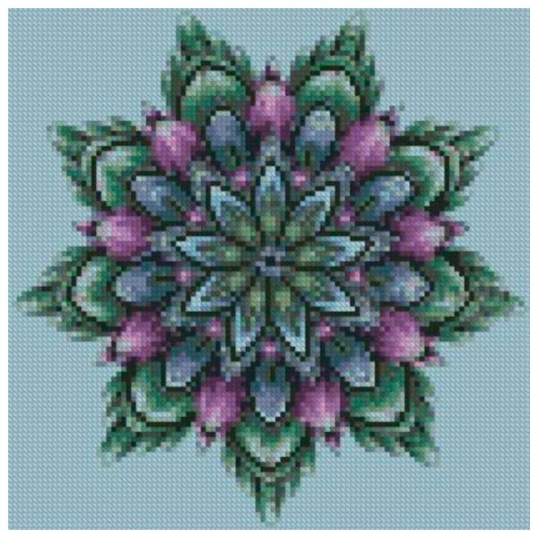 Pictură pe numere Strateg Model floral CA-0063 30 x 30 cm/ Verticală photo 1