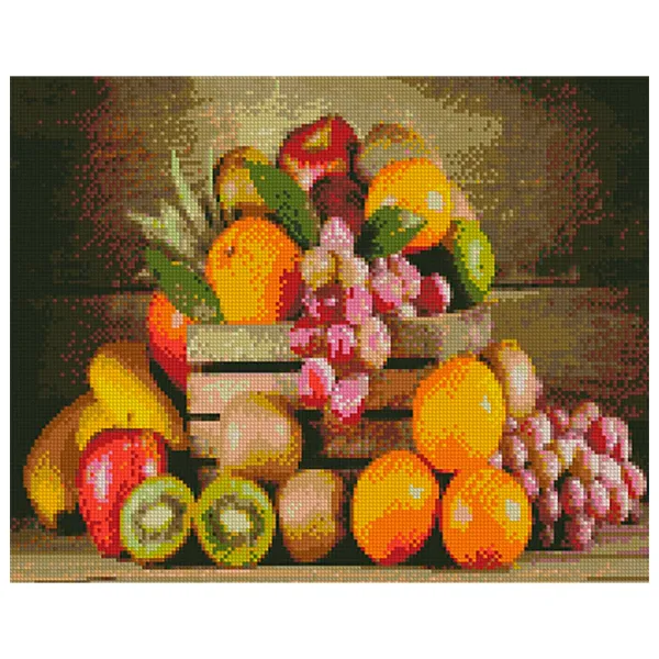 Картина по номерам Strateg Ящик с фруктами FA10345 50 x 40 см/ Горизонтальная photo 1