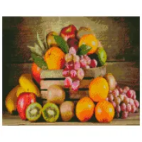 Картина по номерам Strateg Ящик с фруктами FA10345 50 x 40 см/ Горизонтальная