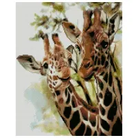 Pictură pe numere Strateg Prietenii girafă FA20170 50 x 40 cm/ Verticală