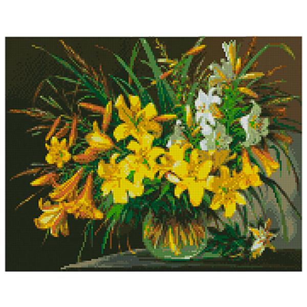 Картина по номерам Strateg Букет желтых лилий FA40061 50 x 40 см/ Горизонтальная photo 1