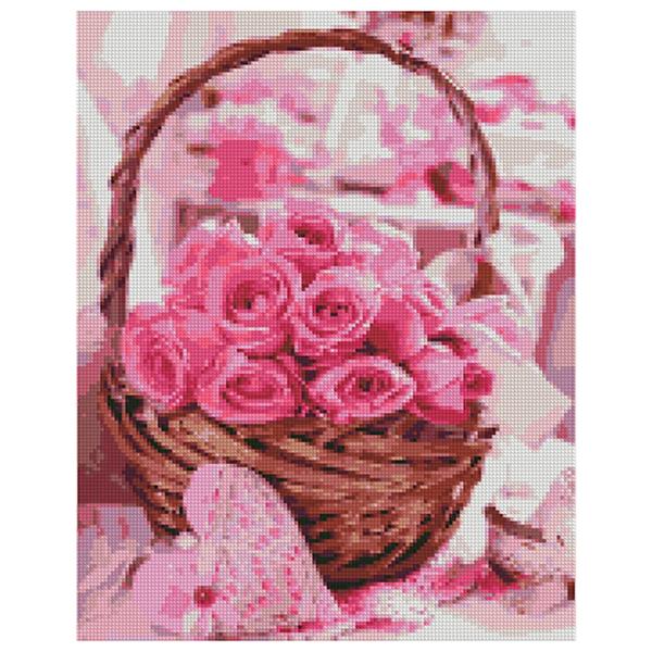 Pictură pe numere Strateg Un coș de trandafiri roz FA40799 50 x 40 cm/ Verticală photo 1