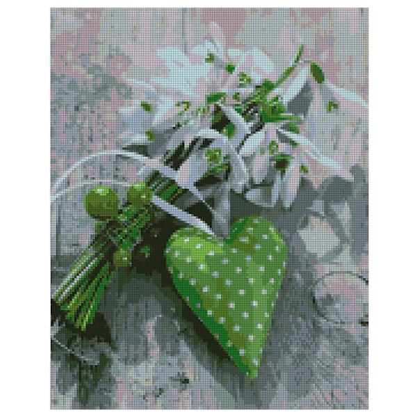 Pictură pe numere Strateg Inima verde FA40801 50 x 40 cm/ Verticală photo 1