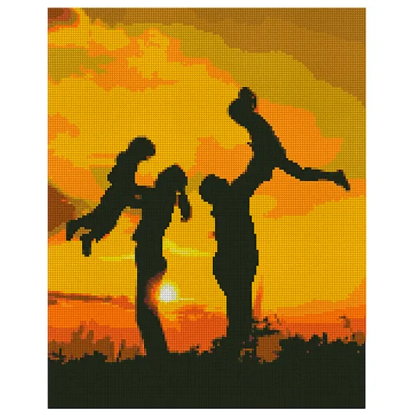 Pictură pe numere Strateg Fericirea familiei FA40806 50 x 40 cm/ Verticală photo 1
