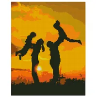 Картина по номерам Strateg Семейное счастье FA40806 50 x 40 см/ Вертикальная