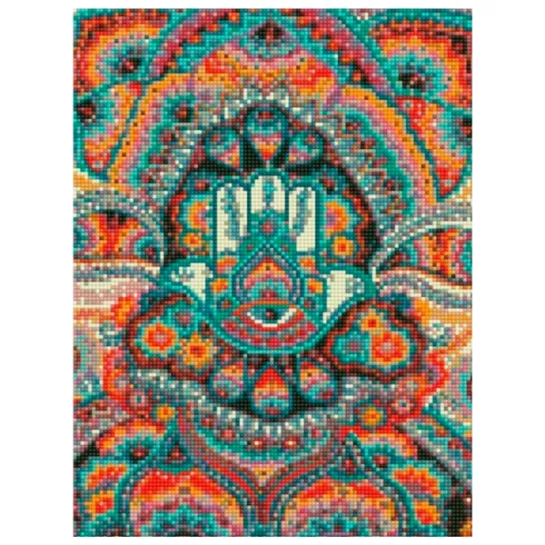 Картина по номерам Strateg Рука Фатимы и мандала HX013 40 x 30 cm/ Вертикальная photo 1