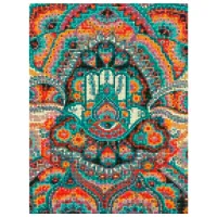 Pictură pe numere Strateg Mâna Fatimei și mandala HX013 40 x 30 cm/ Verticală