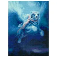 Pictură pe numere Strateg Fata și tigrul HX014 40 x 30 cm/ Verticală