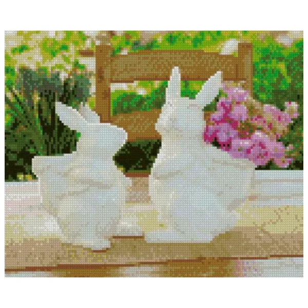 Pictură pe numere Strateg Suvenire cu iepurași HX115 40 x 30 cm/ Orizontală photo 1 Pictură pe numere Strateg Suvenire cu iepurași HX115 40 x 30 cm/ Orizontală photo 1