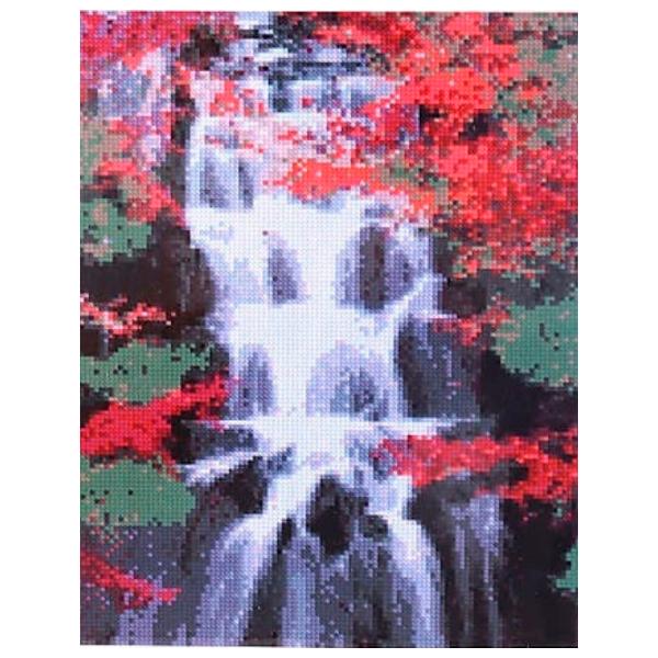 Картина по номерам Strateg Водопад между ярких деревьев HX333 40 x 30 cm/ Вертикальная photo 1