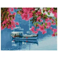 Pictură pe numere Strateg O navă pe apă HX431 40 x 30 cm/ Orizontală