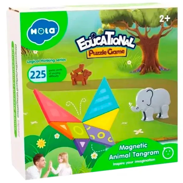 Joc de masă Hola Toys Animal Tangram 4+/ Dezvoltare photo 1