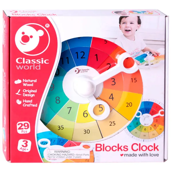 Joc de masă Classic World Blocks Clock 1+/ Dezvoltare photo 1