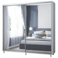 Dulap cupe Mobildor-Lux ARON 2100 8681 210 x 60 x 220 / PAL / Alb briliant