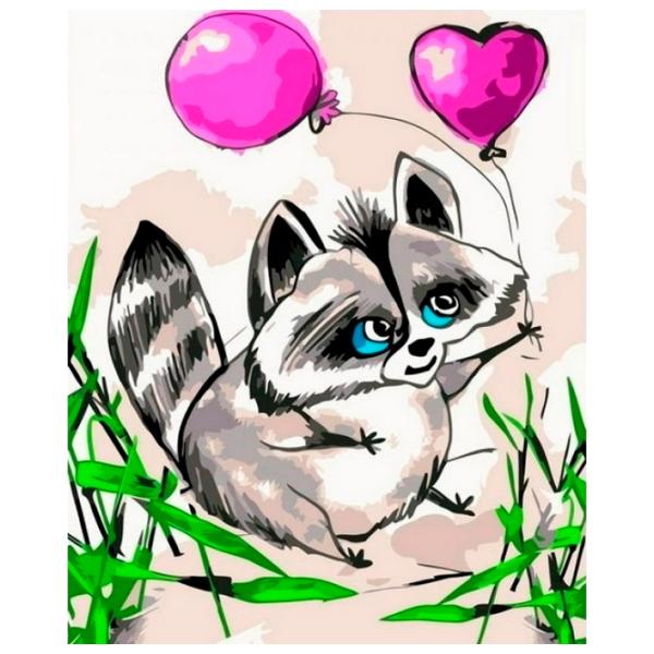 Pictură pe numere Strateg Raton cu bile SV-0032 40 x 30 cm/ Verticală photo 1