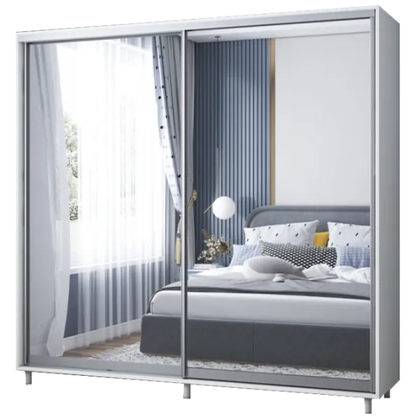 Dulap cupe Mobildor-Lux ARON 2200 8681 220 x 60 x 220 / PAL / Alb briliant photo 1