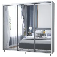 Шкаф cupe Mobildor-Lux ARON 2600 8681 260 x 60см x 220 / ЛДСП / Бриллиантовый белый