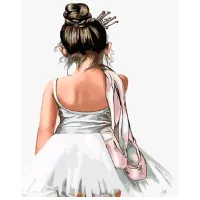 Pictură pe numere Strateg Balerina SY6261 50 x 40 cm/ Verticală